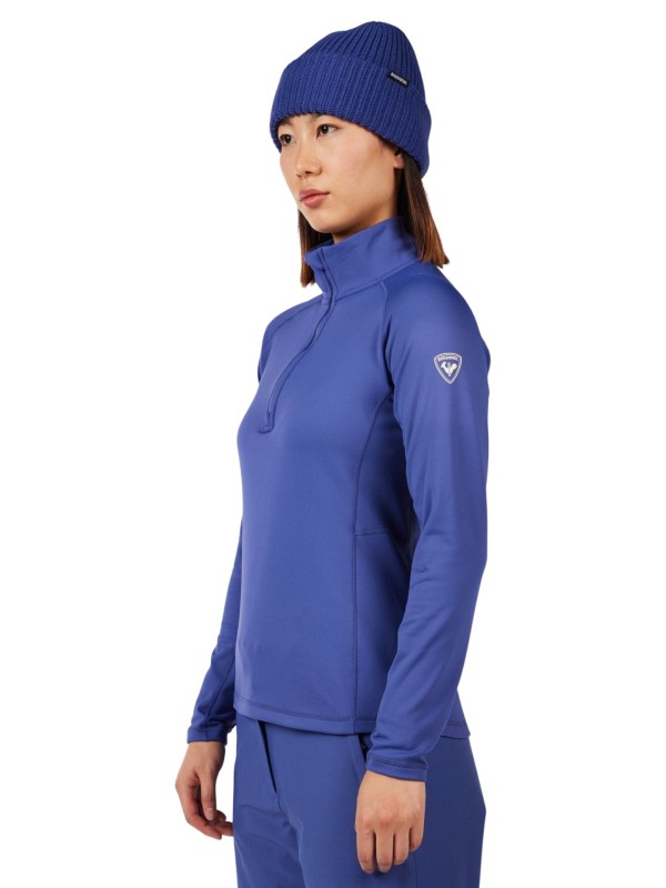 Bluza narciarska damska Rossignol Mid Layer Stretch Half-Zip Future Blue
