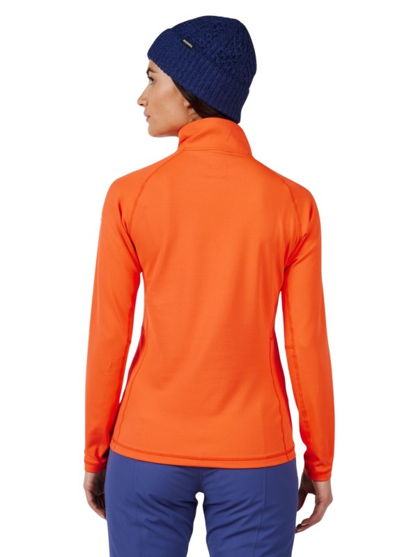 Bluza narciarska damska Rossignol Mid Layer Stretch Half-Zip Orange Flame