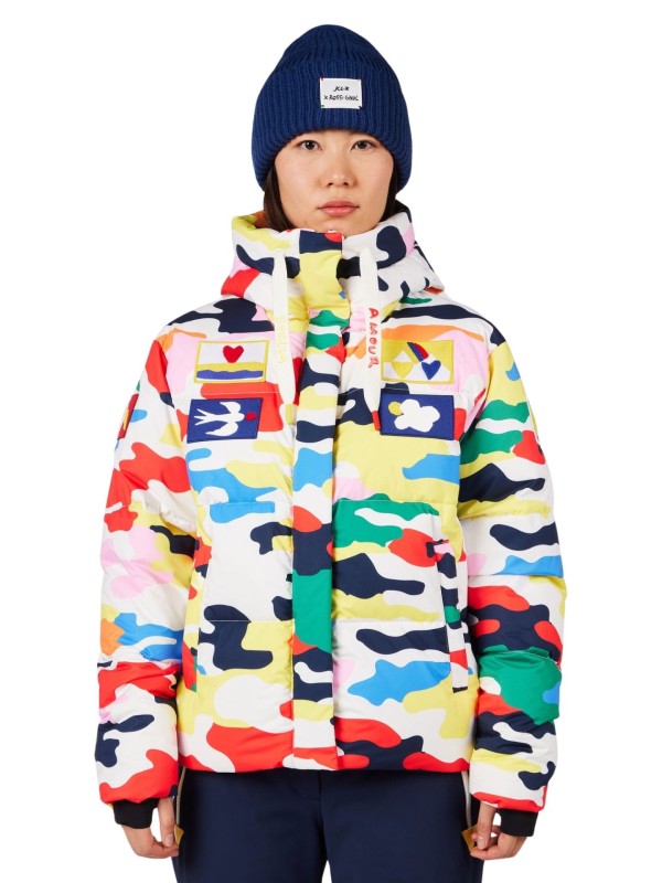 Kurtka narciarska damska Rossignol JCC All Snow Down Camo Print