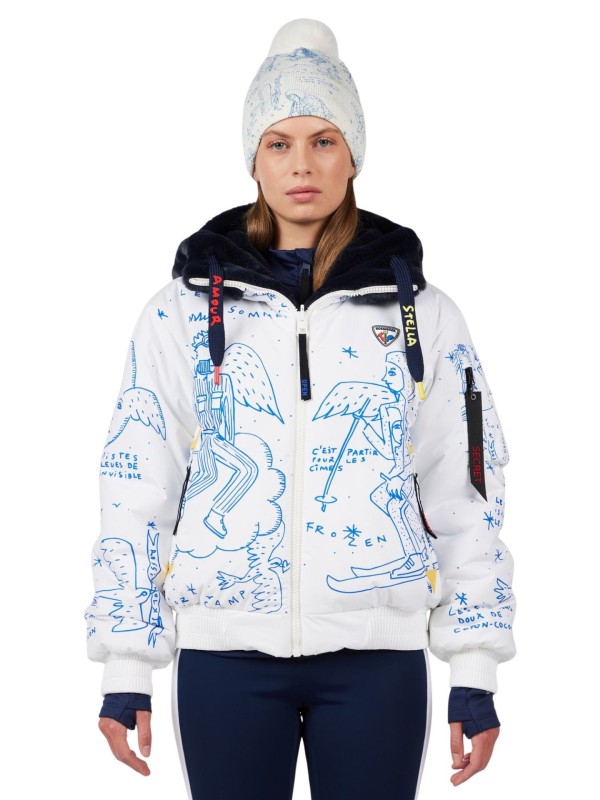 Kurtka narciarska damska Rossignol JCC Yeti Reversible Snow Angel Artic Print
