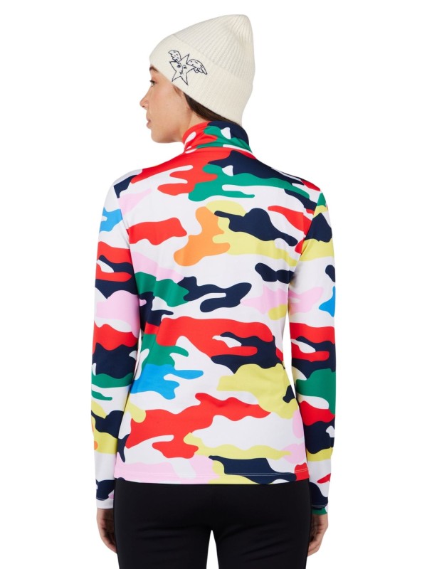 Bluza narciarska damska Rossignol JCC Booster Half-Zip Camo Print