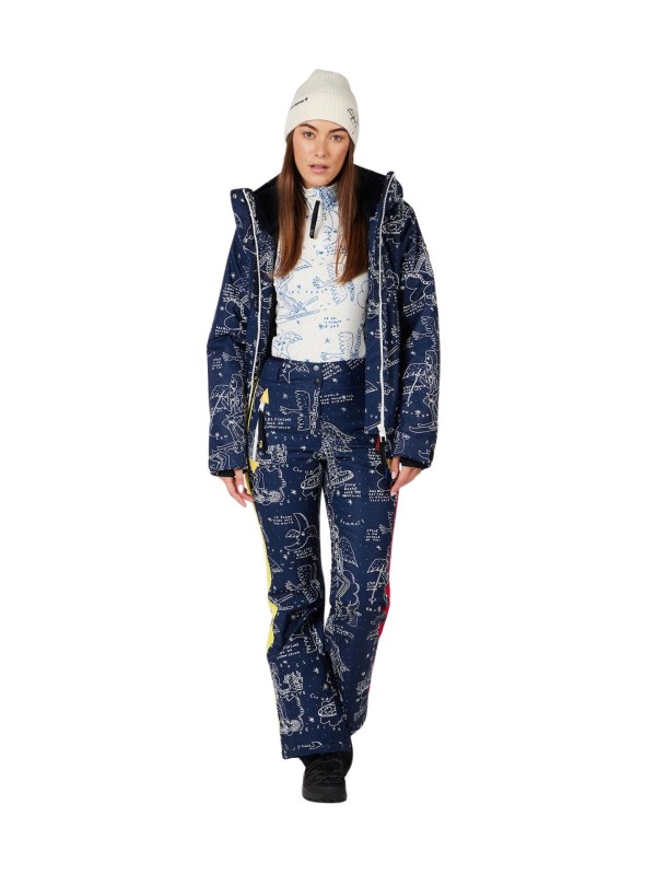 Bluza narciarska damska Rossignol JCC Booster Half-Zip Snow Angel Artic Print