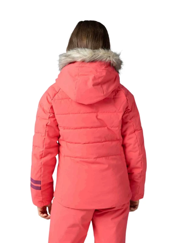 Kurtka narciarska Rossignol Girl Polydown różowa