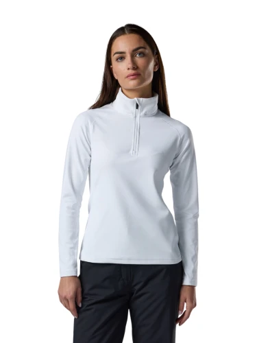 Bluza damska Rossignol Stretch Half-Zip Mid Layer White