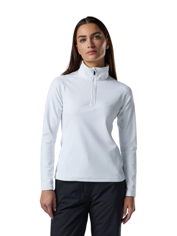 Bluza damska Rossignol Stretch Half-Zip Mid Layer White
