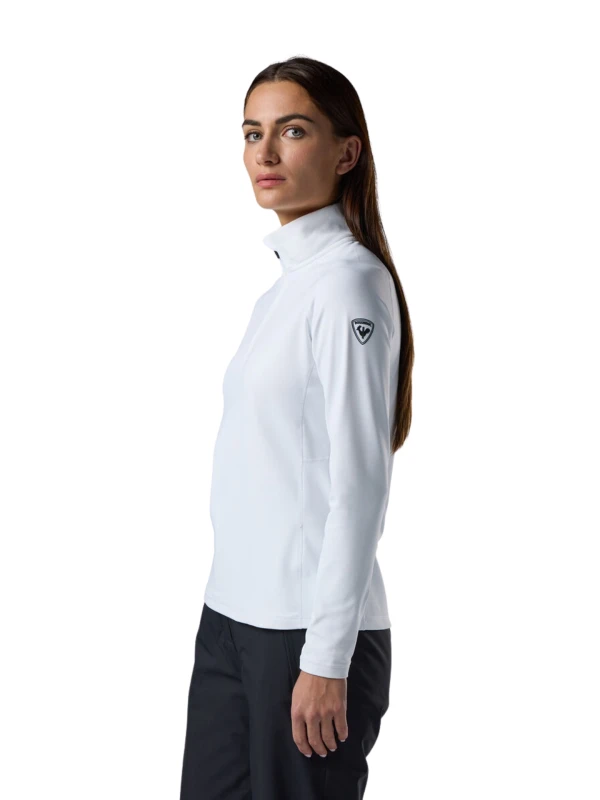 Bluza damska Rossignol Stretch Half-Zip Mid Layer White