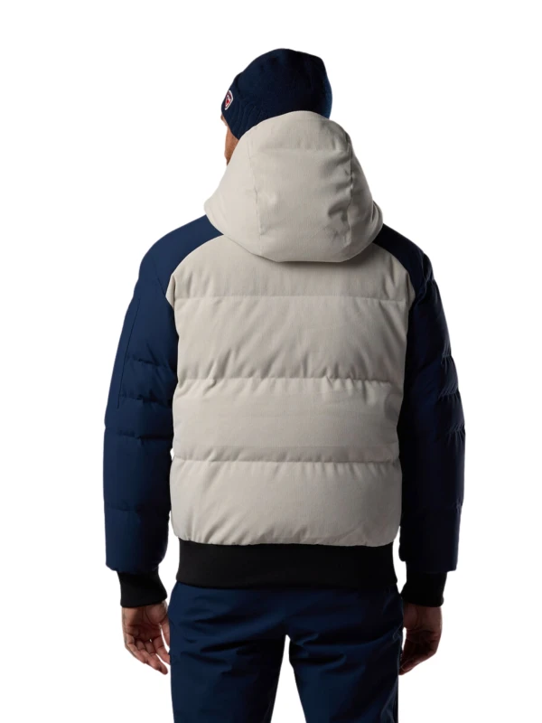 Kurtka puchowa męska Rossignol Resort Corduroy Down Bomber Silver Cloud/Dark Navy