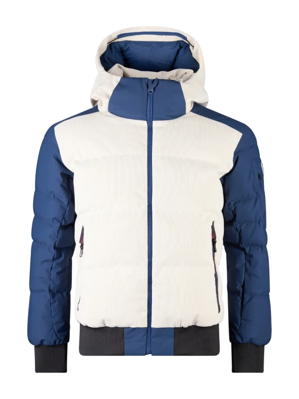 Kurtka puchowa męska Rossignol Resort Corduroy Down Bomber Silver Cloud/Dark Navy