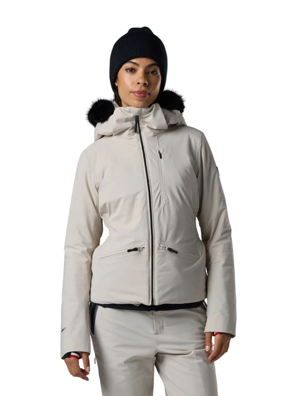 Kurtka narciarska damska Rossignol Snowdazzle Insulated Silver Cloud