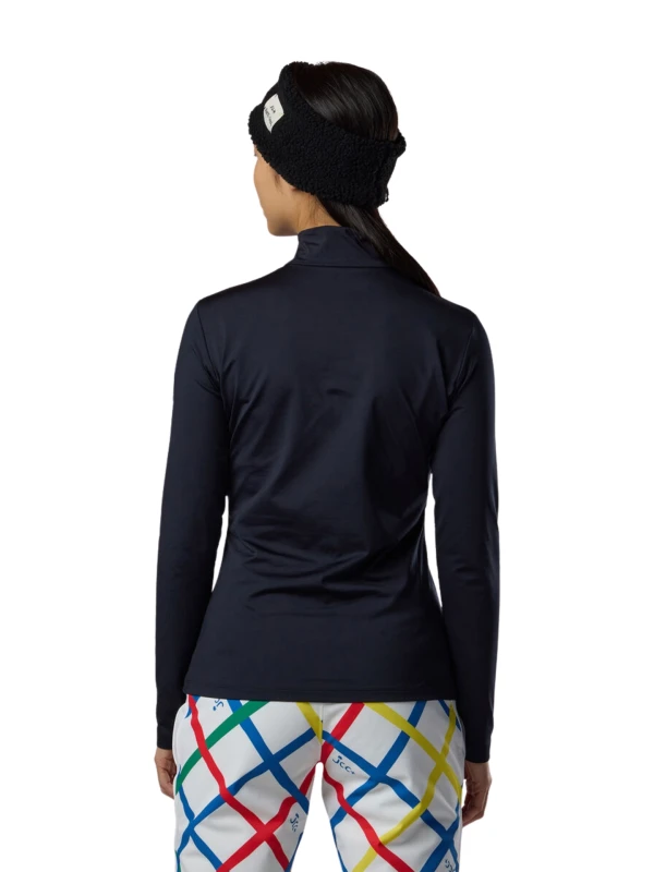Bluza narciarska damska Rossignol JCC Quarter Zip First Layer Black