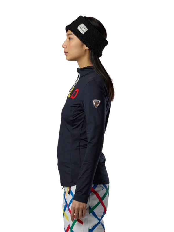 Bluza narciarska damska Rossignol JCC Quarter Zip First Layer Black
