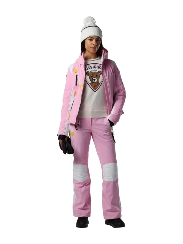 Spodnie narciarskie damskie Rossignol JCC Valdiz New Pink