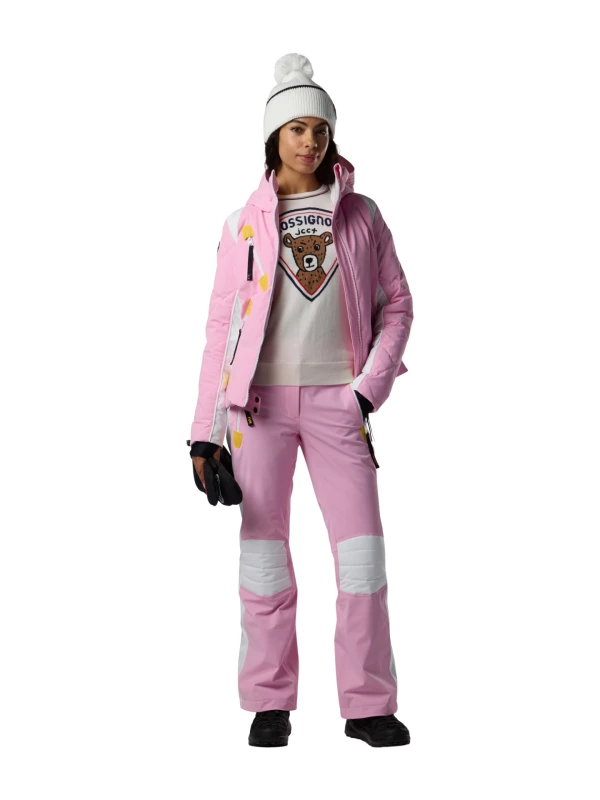 Spodnie narciarskie damskie Rossignol JCC Valdiz New Pink