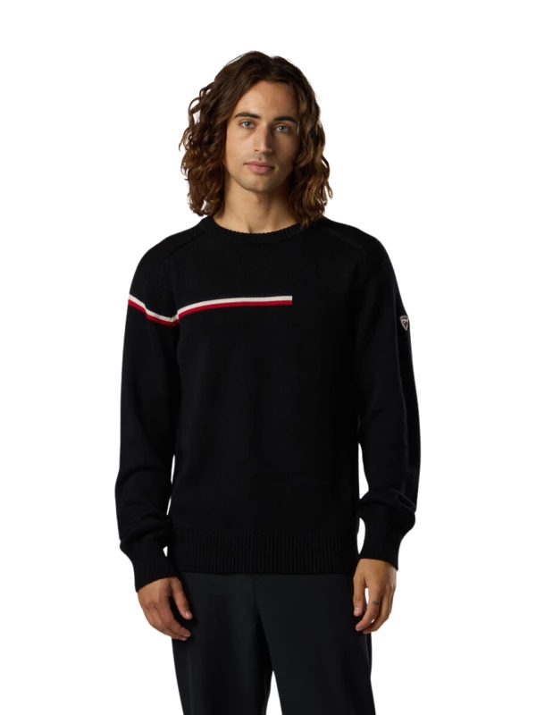 Sweter męski Rossignol Odysseus Crew Merino Black