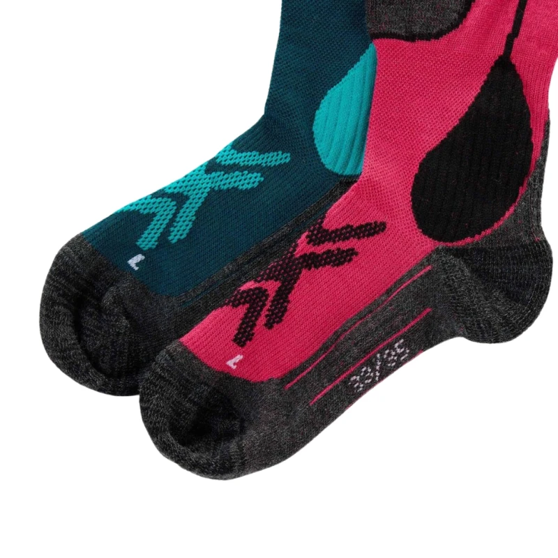 Skarpety narciarskie dziecięce Rossignol Essential 2-Pack Electric Fuchsia