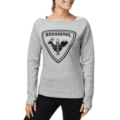 SWETER ROSSIGNOL W LIFETECH ROUND NECK GRAY