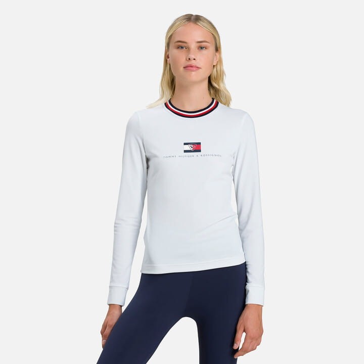 BLUZA DAMSKA TOMMY HILFIGER x ROSSIGNOL W CREWNECK BRIGHT WHITE